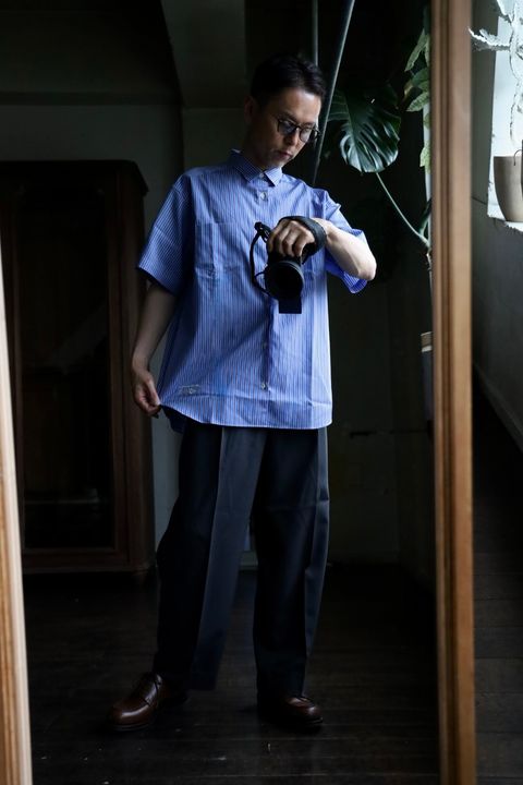 COMME des GARCONS HOMME 綿ストライプS/Sシャツ2025.5.2.