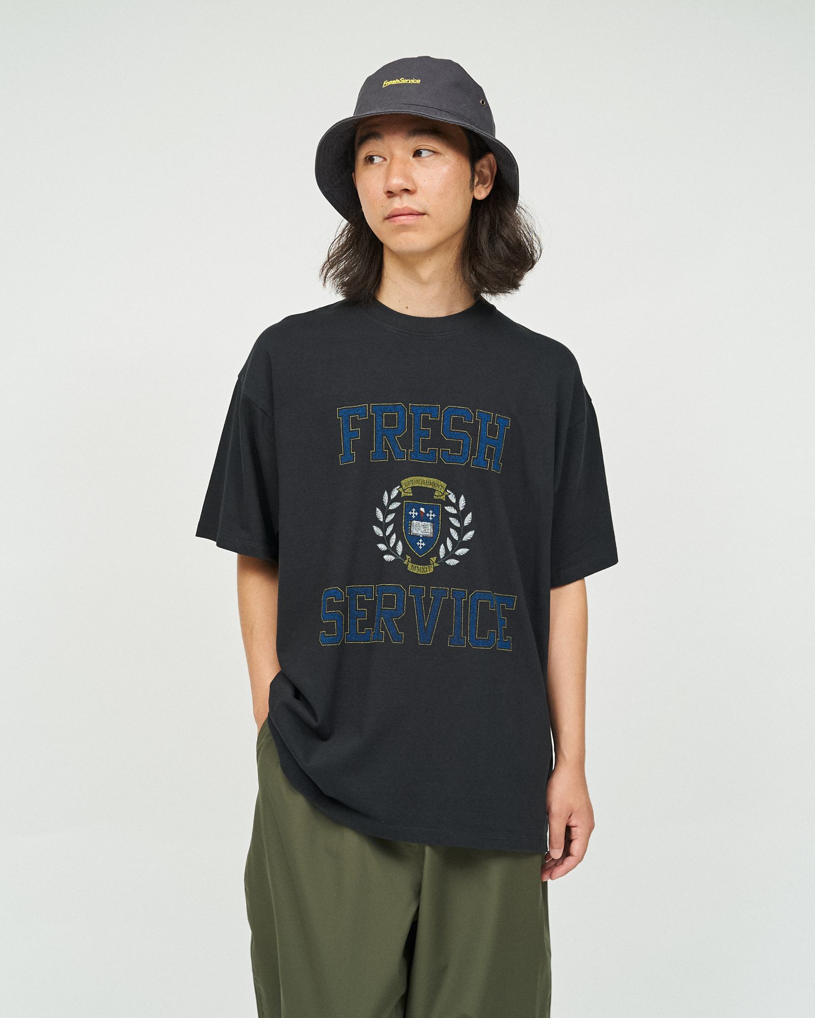 フレッシュサービス CORPORATE PRINTED S/S TEE "COLLEGE"(FSC253-70013)BLACK★8月16日(土)発売！