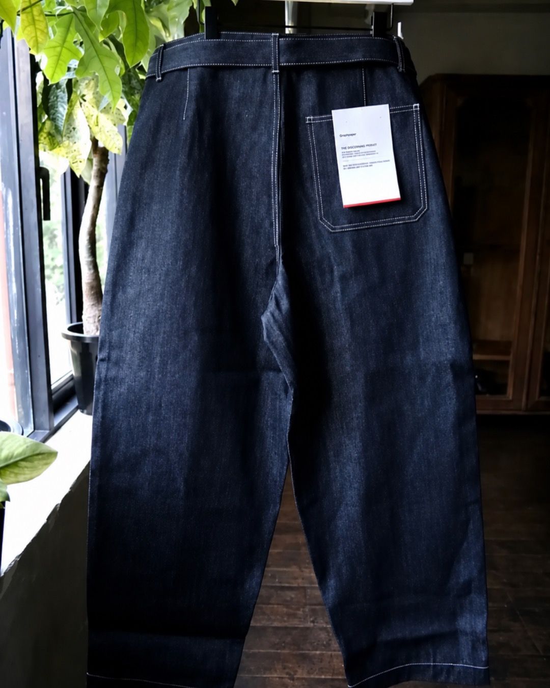 グラフペーパー Selvage Denim Belted Pants(GU263-40063RB)INDIGO_RIGID☆7月25日(土)発売！