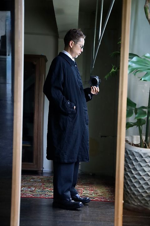 COMME des GARCONS HOMME 26FW ウールサージ製品縮絨コートスタイル
