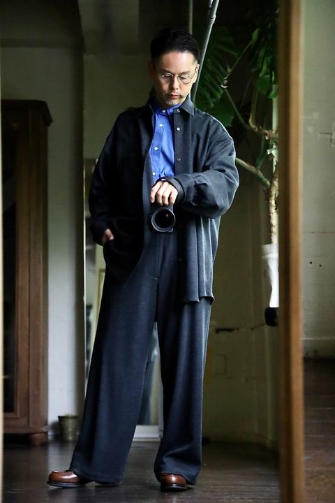 Graphpaper Wool Smooth Flannel セットアップスタイル