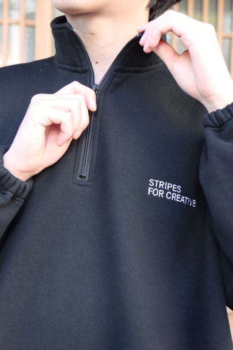 SFC HALF ZIP SWEAT"BLACK"style.