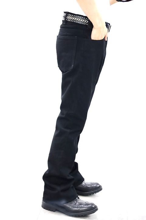 ©SAINT M×××××× 26SS BLACK DENIM PANTS/FLAREスタイル