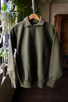 A.PRESSE Vintage Half Zip Sweat Shirt"OLIVE"スタイル2025.1.25.