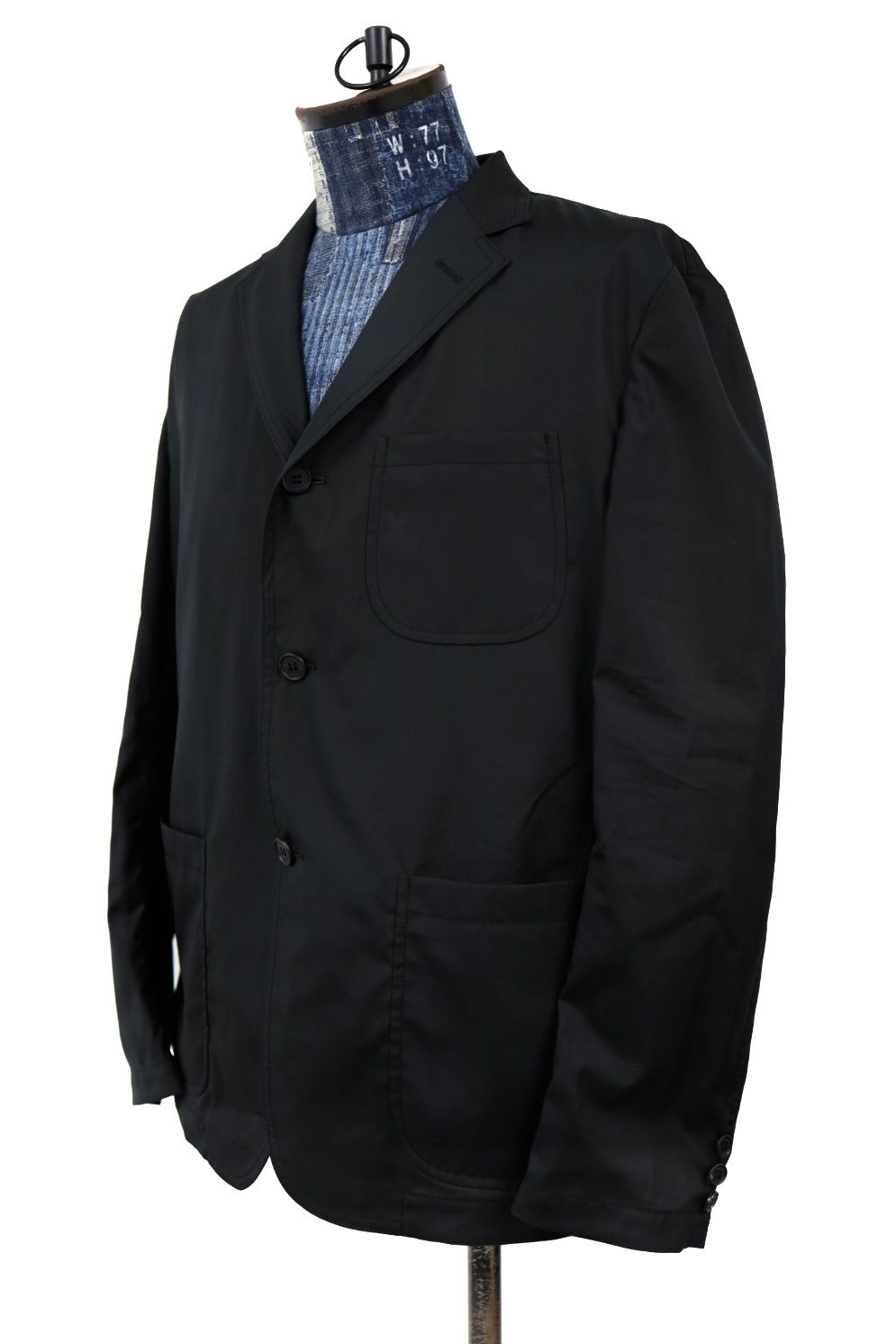 コムデギャルソンオム26SS 綿ブロード 3Bジャケット(HQ-J103-051)BLACK★4月3日(金)発売！