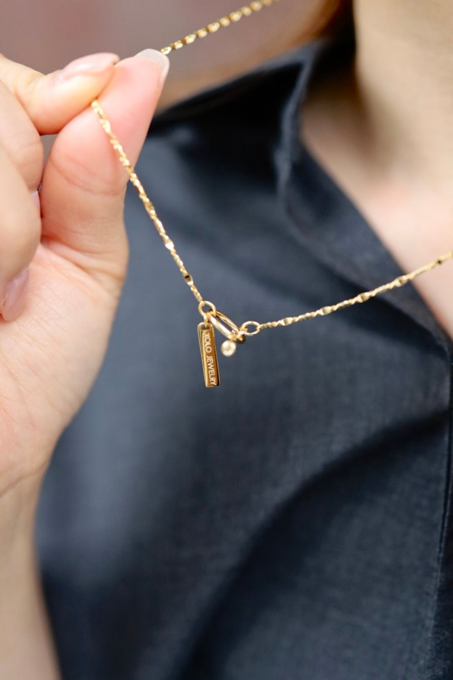 XOLO JEWELRY ネックレス / Brilliant Link Necklace -2mm-(XON58-50-G)☆再入荷！