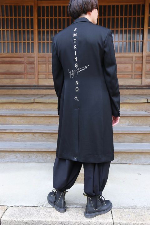 Yohji Yamamoto タキシードドクタージャケット"W-ロングJKTプリントB"style.2020.8.9.