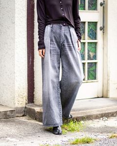 Graphpaper Selvage Denim Two Tuck Wide Pants style.2025.08.02