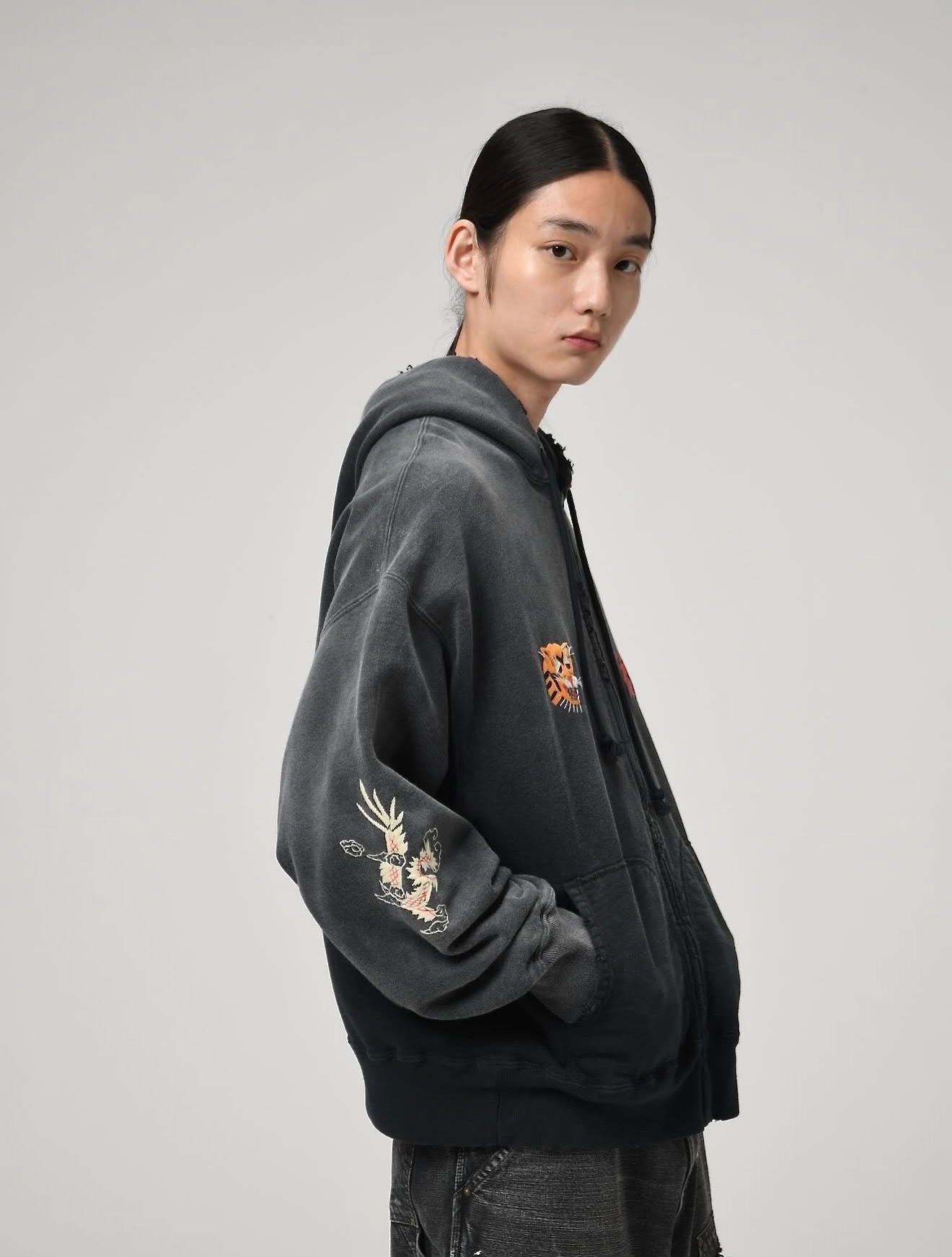 BOW WOW 26SS バウワウ VIETNAM ZIP HOODIE AGED(BW261-VZH) BLACK