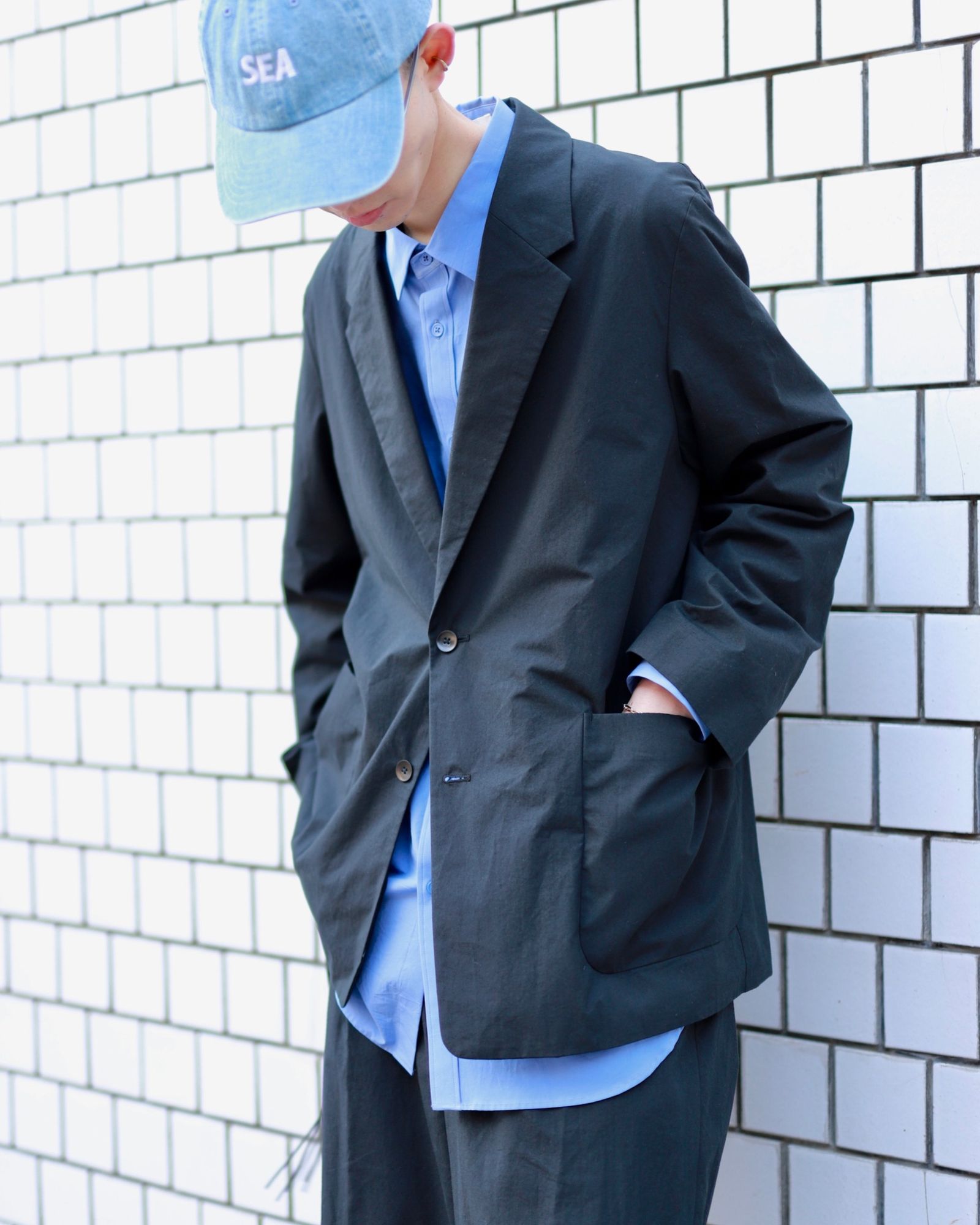 ATON エイトン 23SS COTTON TYPEWRITER TAILORED JACKETスタイル