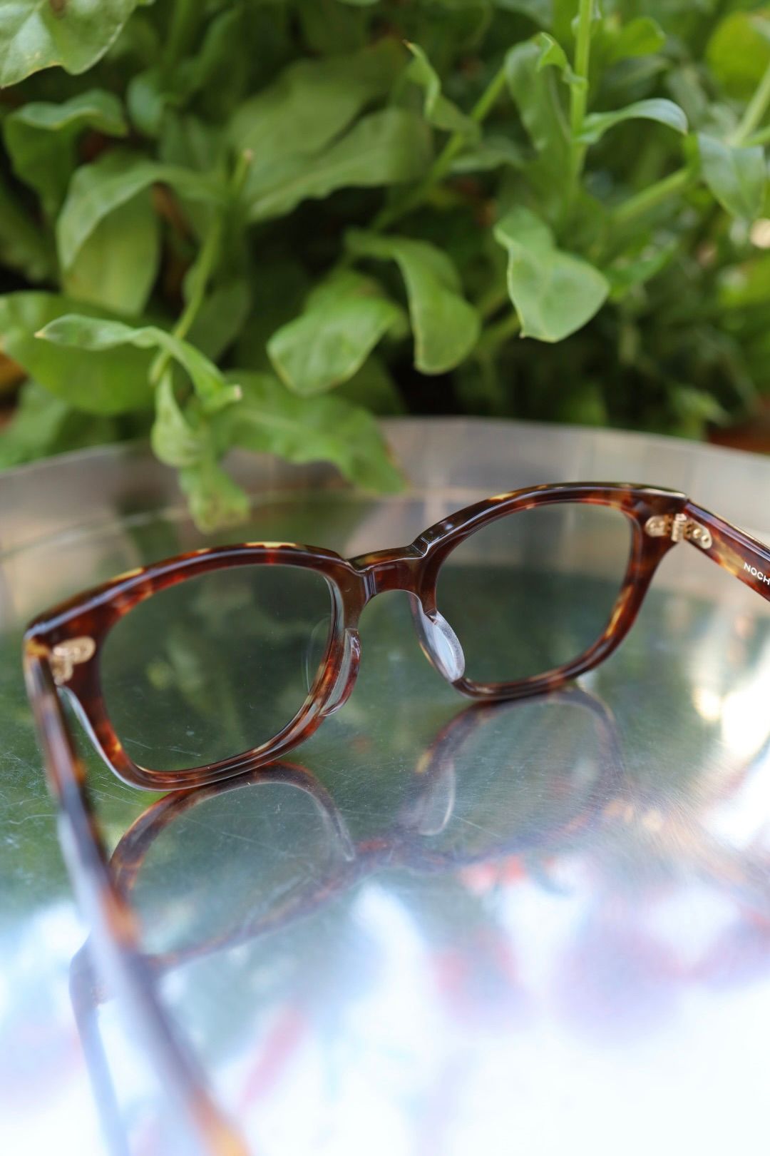 ノチノオプティカル "SANSUI" #3. RICH AMBER × GREY GREEN to D.GREY(調光モデル)
