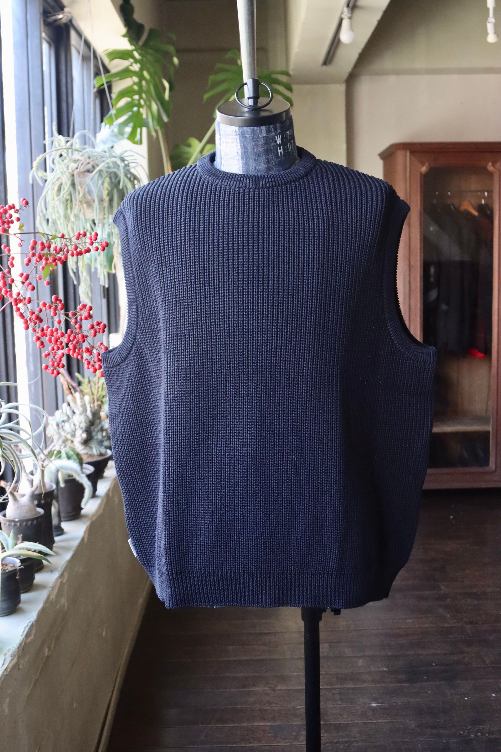 S.F.C 24SS エスエフシー OVER CREW VEST(SFCSS24KN02)Navy☆2月24日(土)発売！