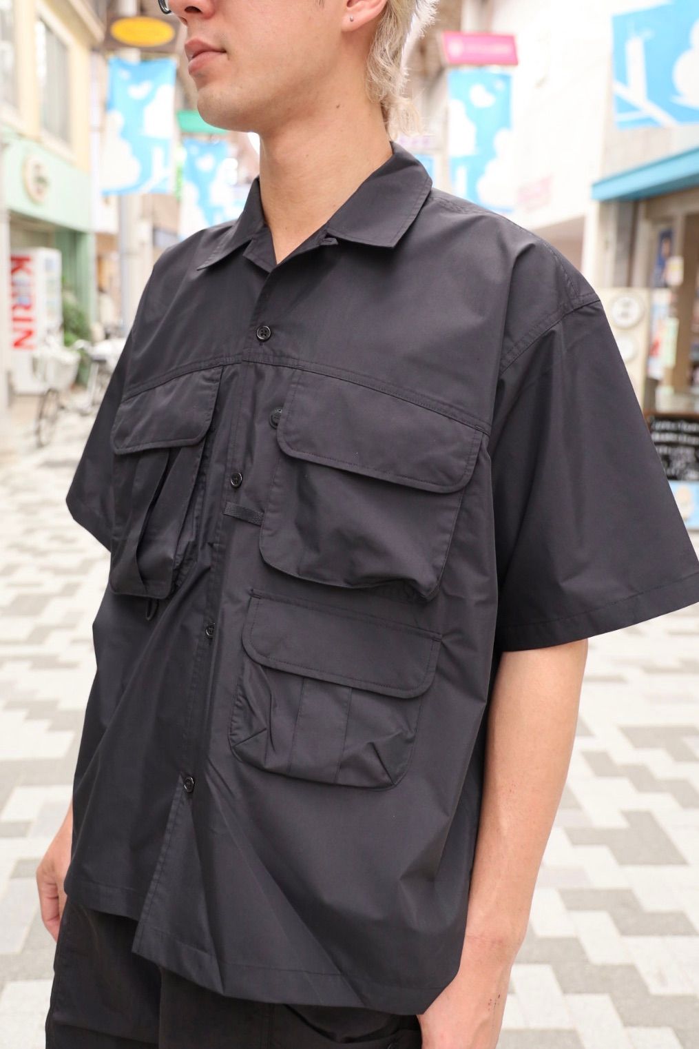 DAIWA PIER39(ダイワピア39) TECH MULTI TOOL POCKET SHIRT S/S SOLID(BE-86026)BLACK☆5月23日(土)新作発売！