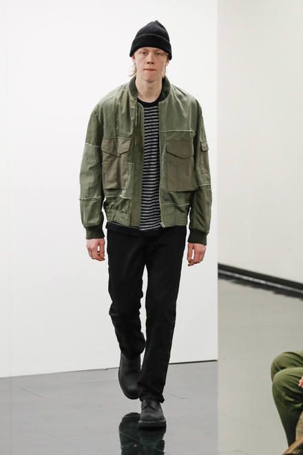 COMME des GARCONS HOMME(ヘリンボーンパッチワークミリタリーブルゾン)