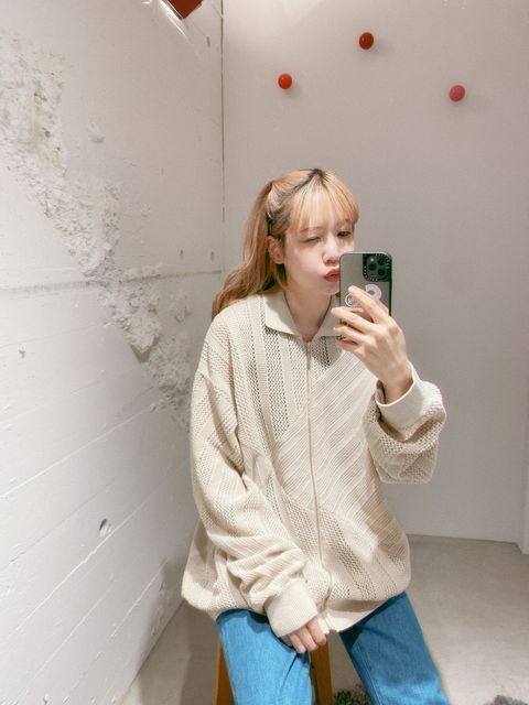 YOKE 新作COTTON MESH STRIPE ZIP-UP CARDIGAN style.2024.2.22