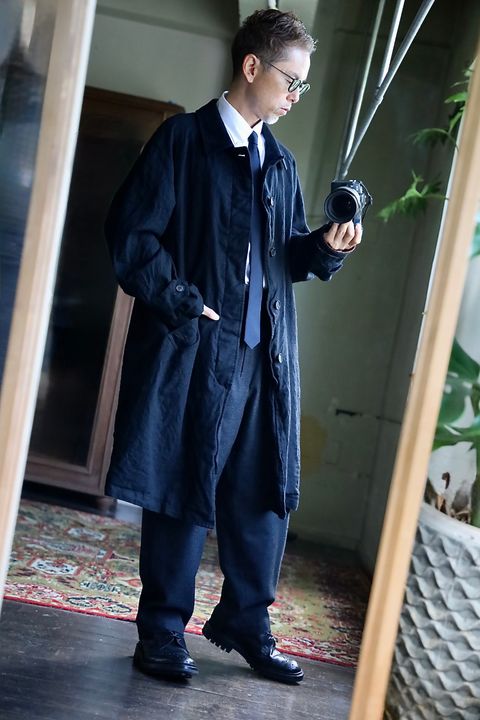 COMME des GARCONS HOMME 26FW ウールサージ製品縮絨コートスタイル