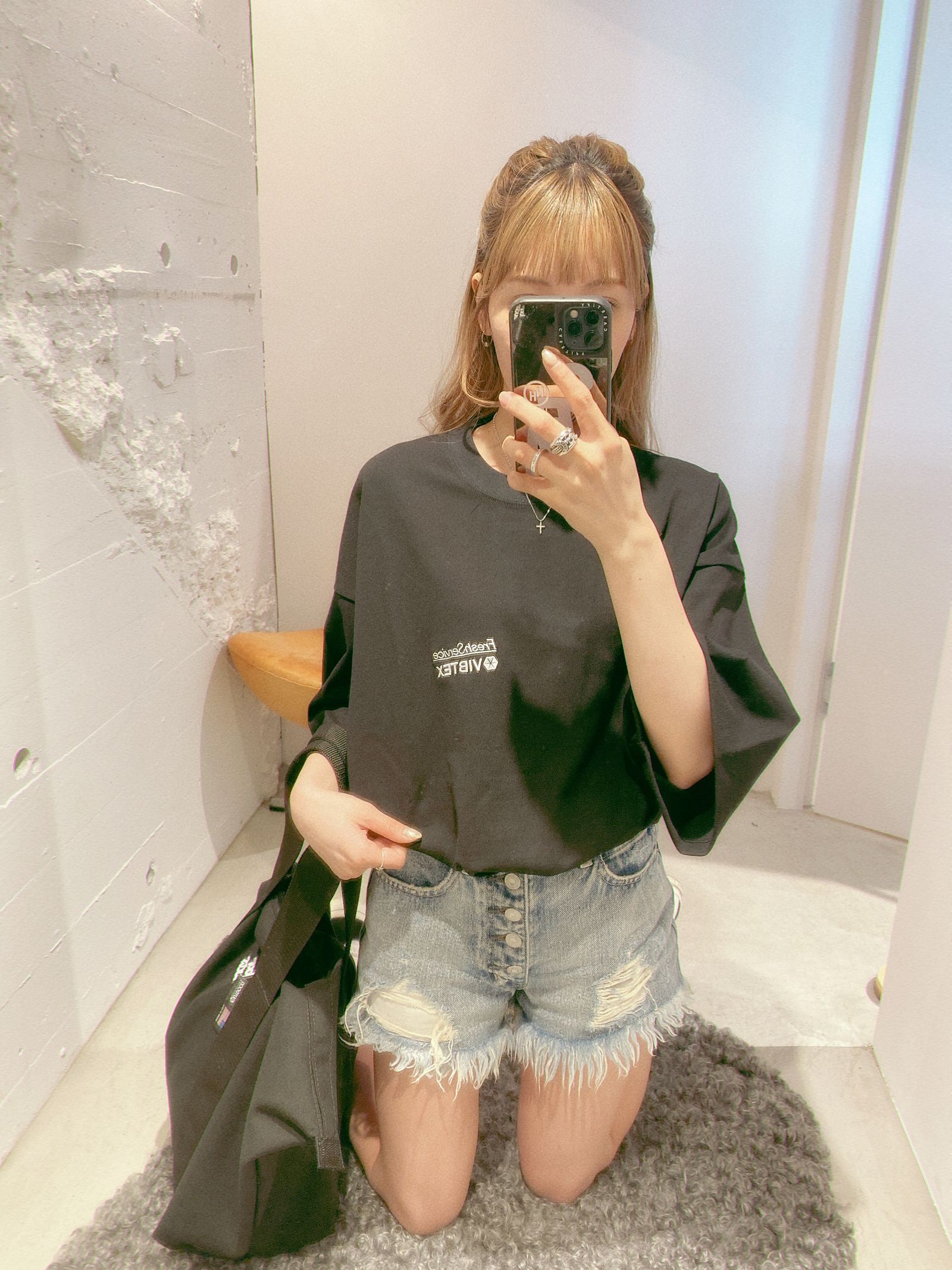VIBTEX for FreshService S/S CREW NECK TEE(FSC252-70003)BLACK☆再入荷しました！
