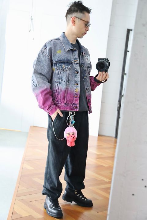 doublet 25SS ANIME HAND-PAINTING DENIM JACKET"PINK"スタイル2025.1.20.