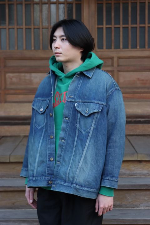Graphpaper Selvage Denim Trucker Jacket(GU221-30027B) style.2022.1.29