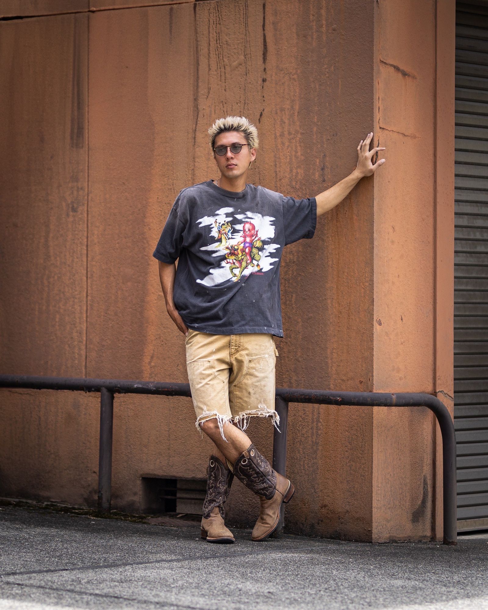 セントマイケル DAMEGED TEE MARKスタイル!