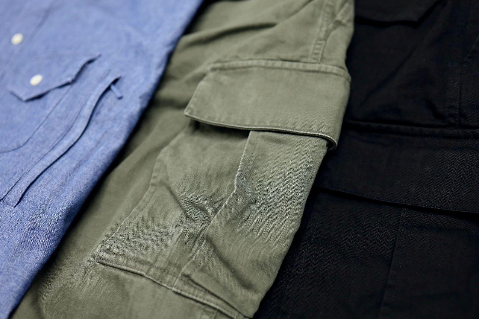 イズネス 26SS Herringbone 6-Pocket Pants (26SS_22_1005SSPT05)KHAKI☆新作発売！