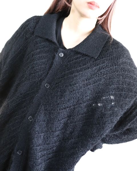 YOKE 新作SILK MOHAIR BUTTONED CARGIGAN style.2024.2.3