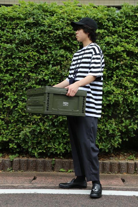 Graphpaper Border S/S Pocket Tee style. 2021.05.29.