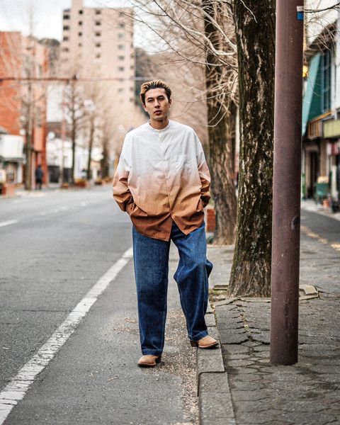 グラフペーパー Broad L/S Oversized Band Collar Shirt スタイル 2月8日(土)新作発売！