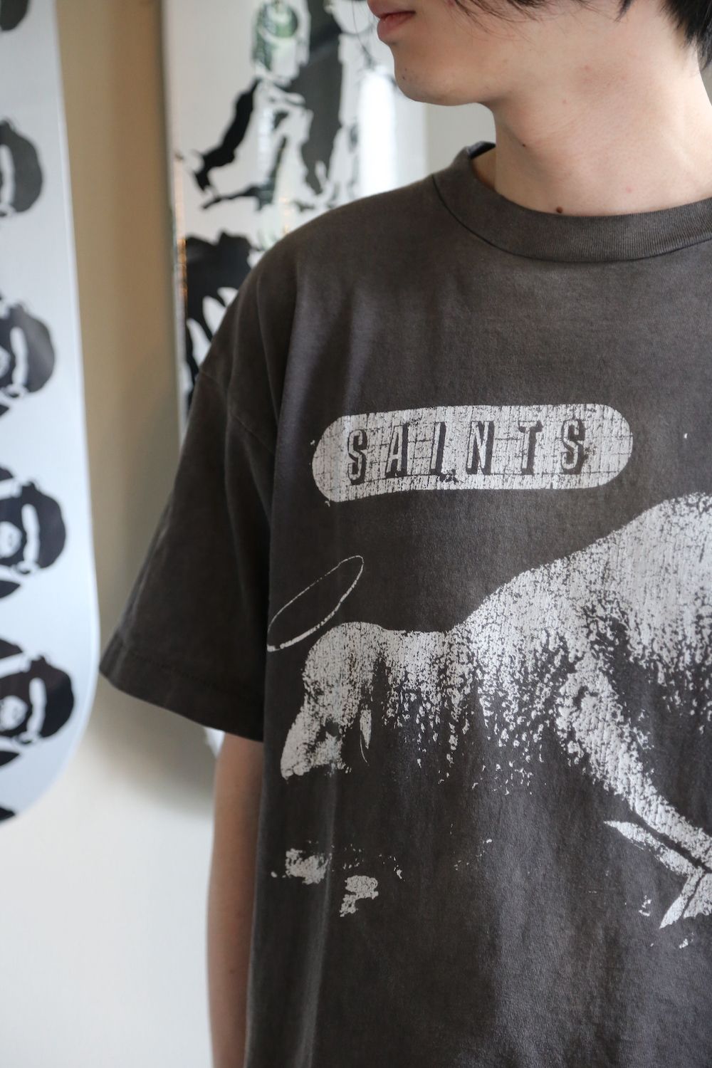 SAINT M×××××× T-SHIRT SHEEP LION (SM-A21-0000-003) BLACK style.2021.7.9 |  1790 | mark