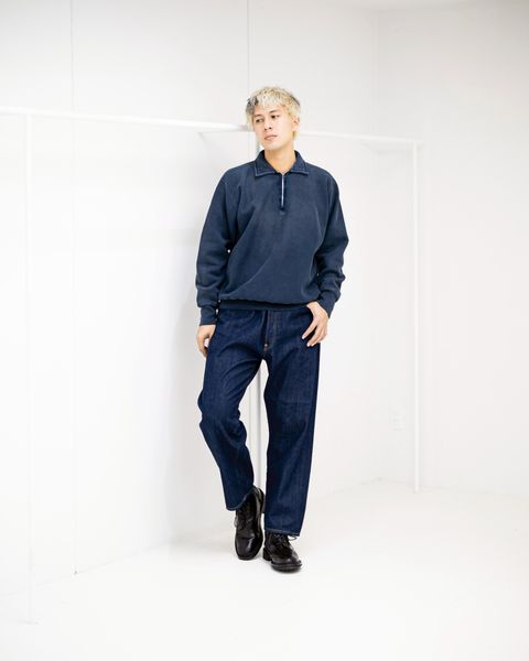 A.PRESSE 2026 STYLE1 Vintage Half Zip Sweatshirt (BLUE) 12月27日(土)新作発売！