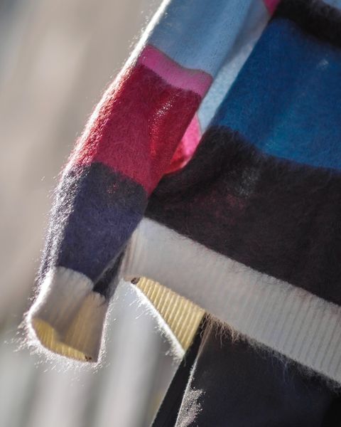 YOKE×KEITA MARUYAMA MOHAIR BORDER SWEATER style.2024.11.28