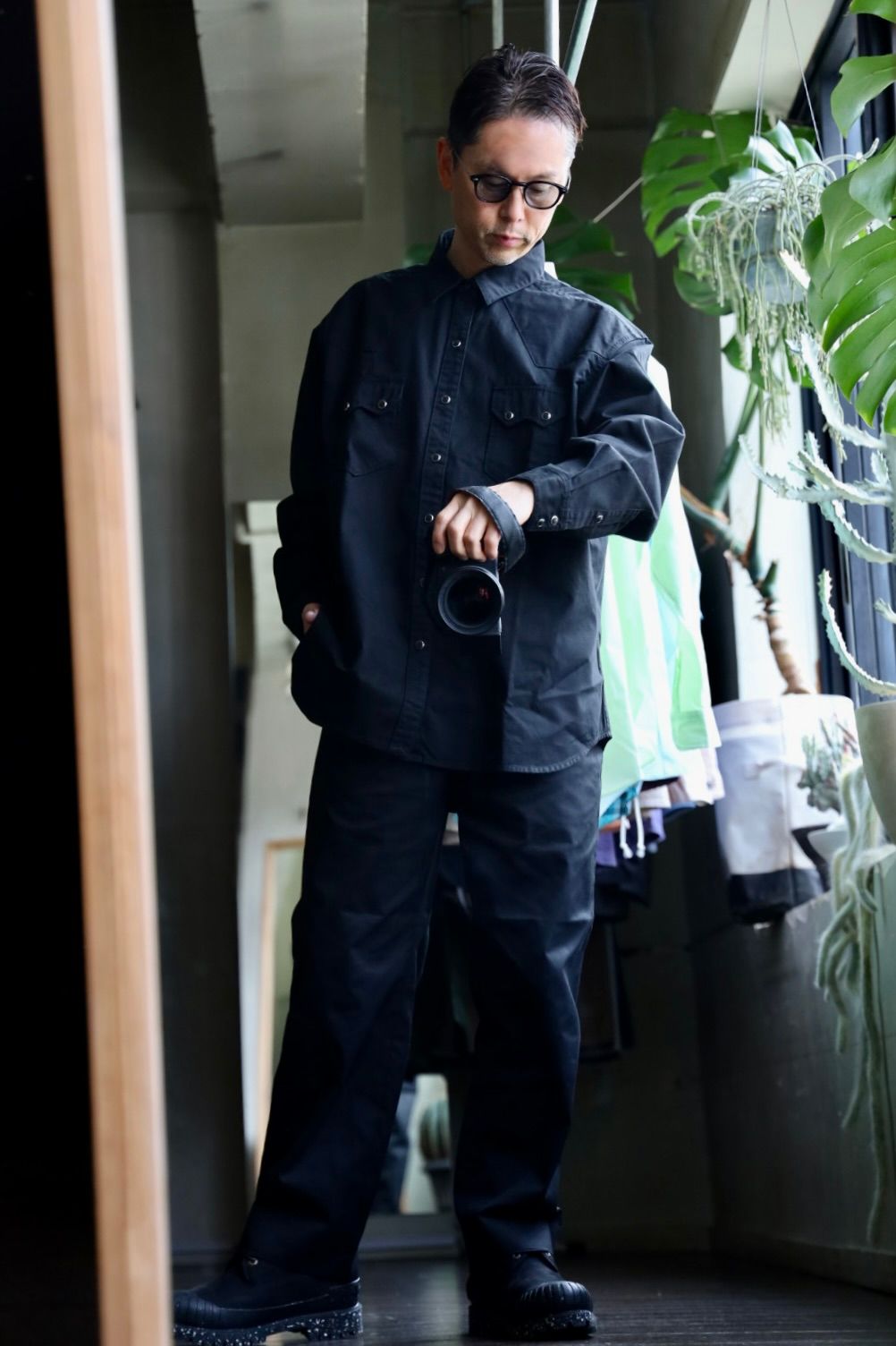 ファウンダ 25SS WESTERN SHIRT(015D251004)BLACK