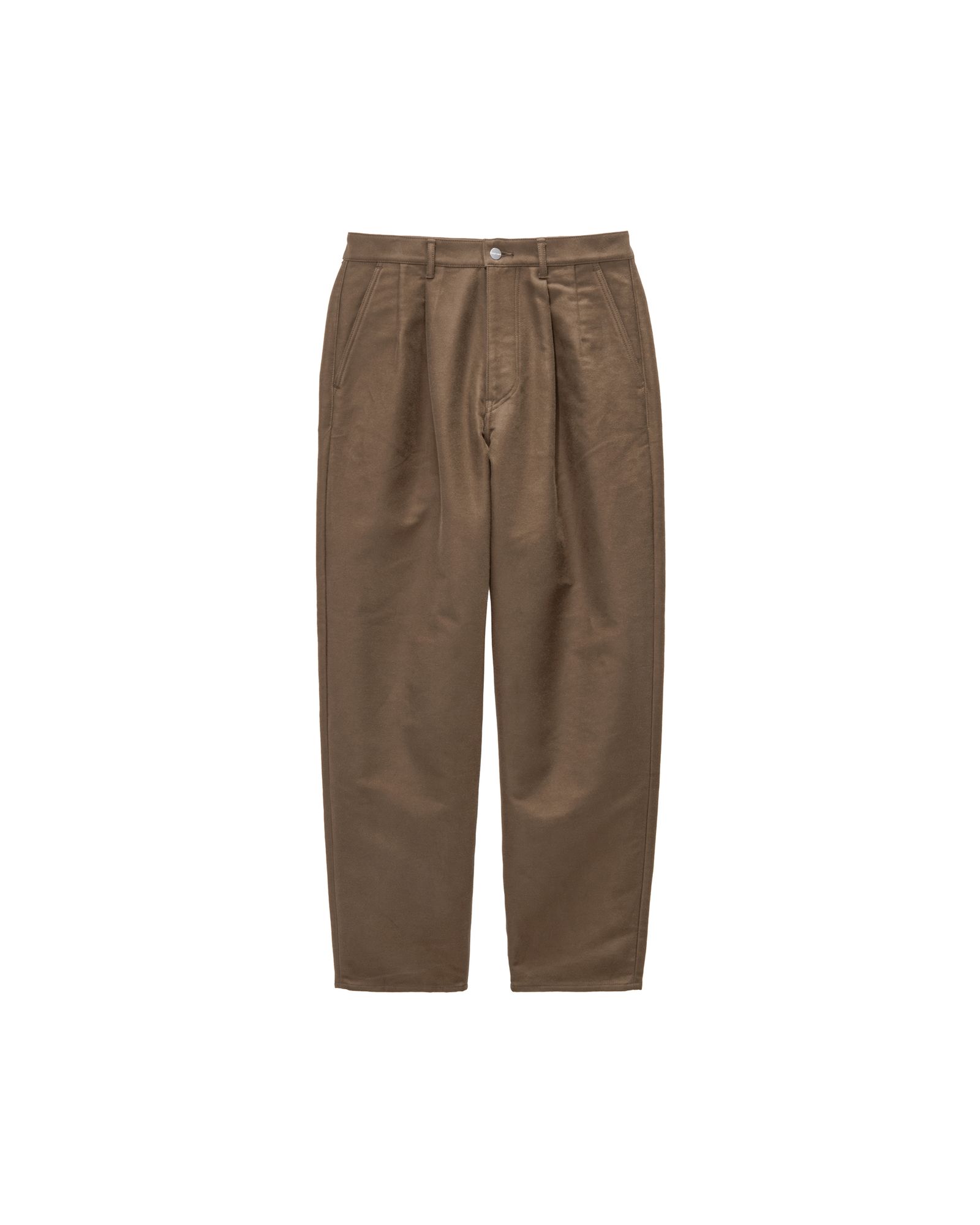 グラフペーパー Cotton Double Serge Two Tuck Tapered Pants(GM263-40451)BROWN☆8月8日(土)発売！