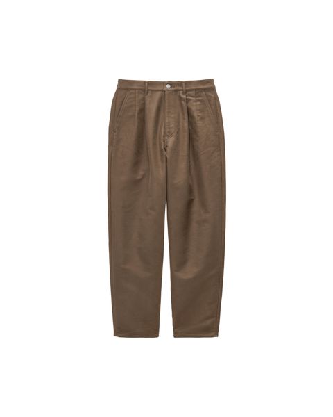 グラフペーパー Cotton Double Serge Two Tuck Tapered Pants(GM263-40451)BROWN☆8月8日(土)発売！