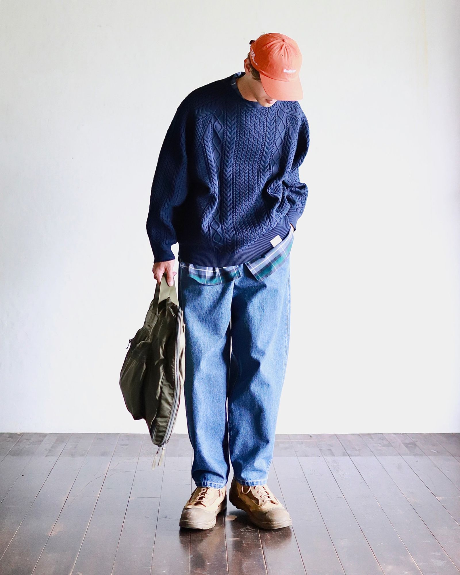 FreshService新作FISHERMAN TECH SWEATER"NAVY"スタイル