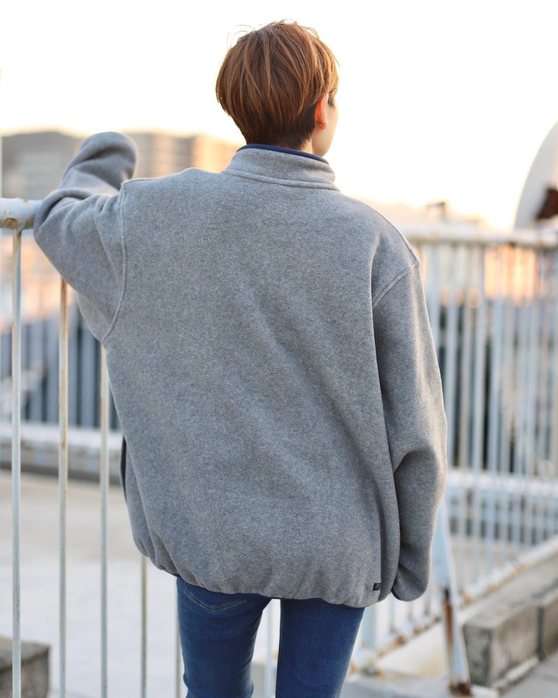セダンオールパーパスFW23 Fleece Snap Pullover (SD23F-CT07)Grey