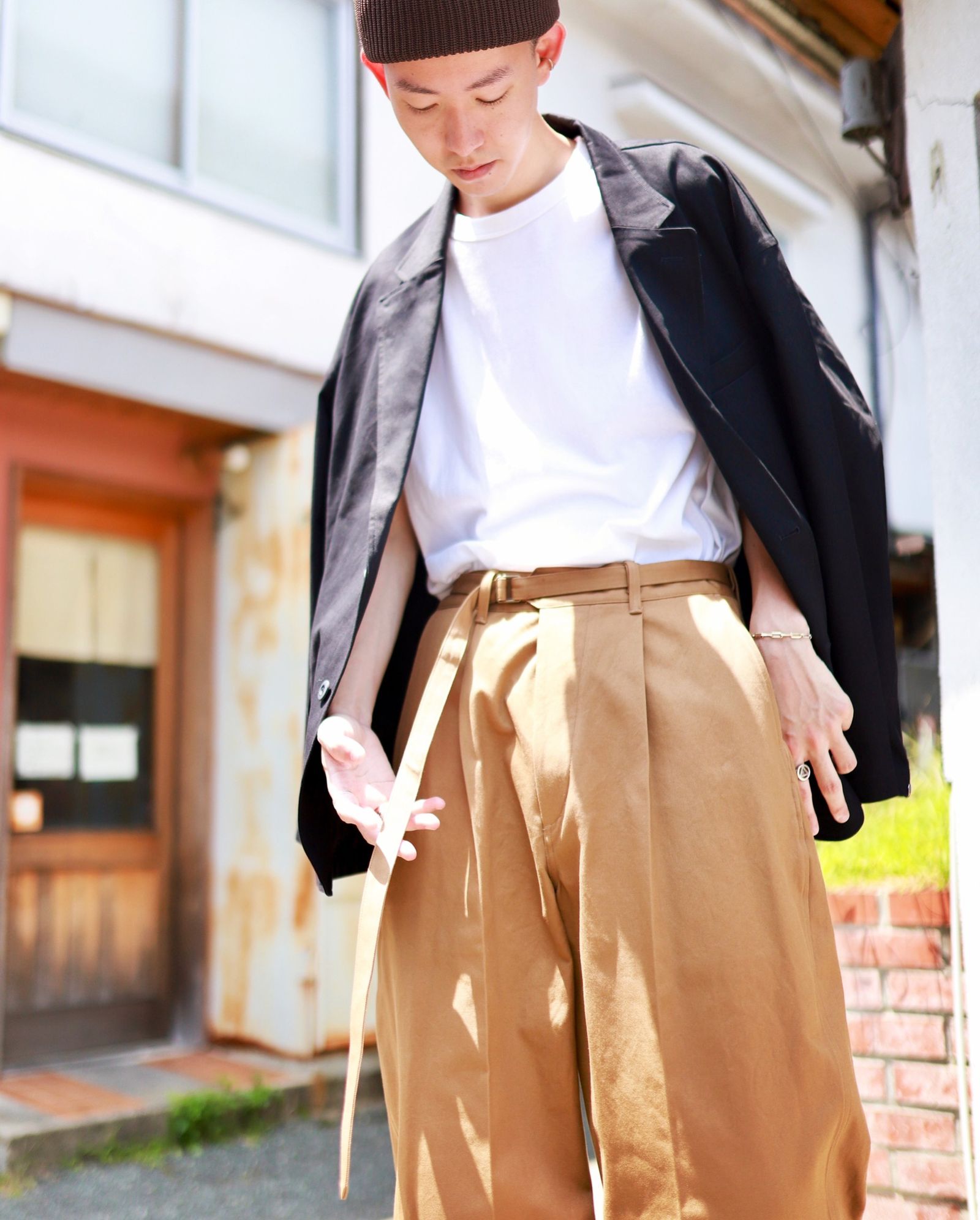blurhms ブラームス 23FW Belted Chinosスタイル | 3519 | mark