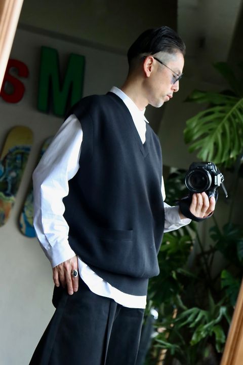 スタジオニコルソン23SS 12GG KNIT VESTスタイル.2023.1.18.