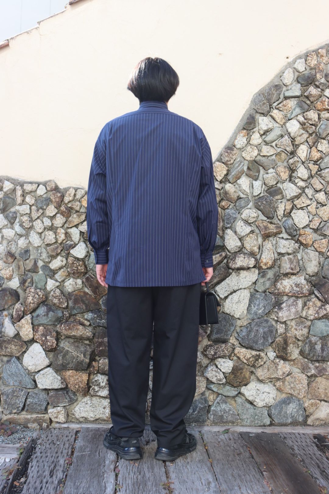 Graphpaper High Count Broad Stripe Regular Collar Shirt style.2022.12.10