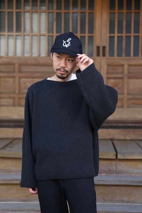 sulvam Slit over knit"GRAY"Style.2020.8.3.