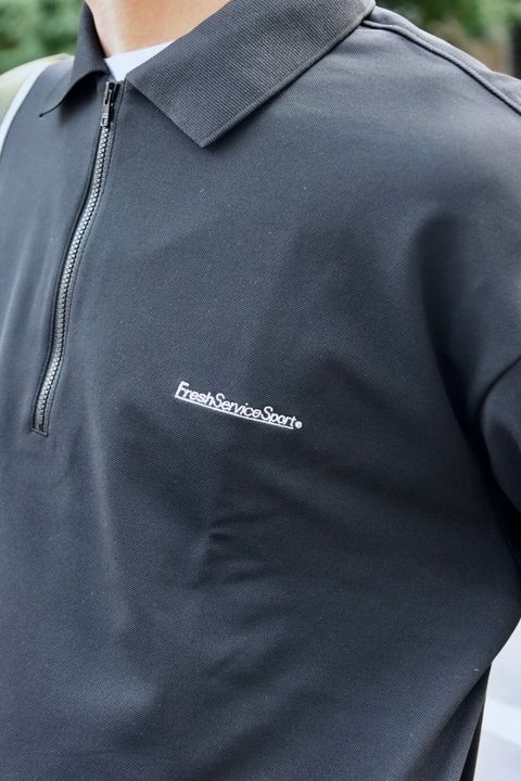 FreshServiceSport フレッシュサービススポーツ 23AW DRY PIQUE JERSEY NECK ZIP S/S POLOスタイル
