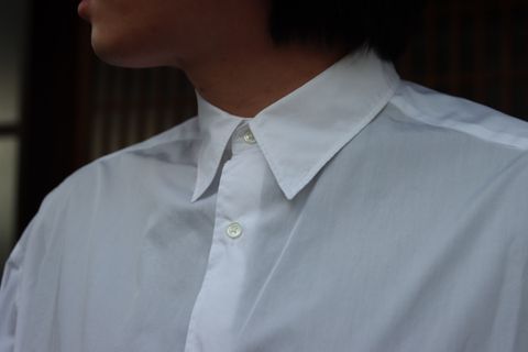 Graphpaper 22SS Broad L/S Oversized Regular Collar Shirt"WHITE".style