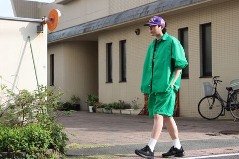 is-ness BALLOON WIDE SHIRT(1022SSSH03) style.2022.4.25
