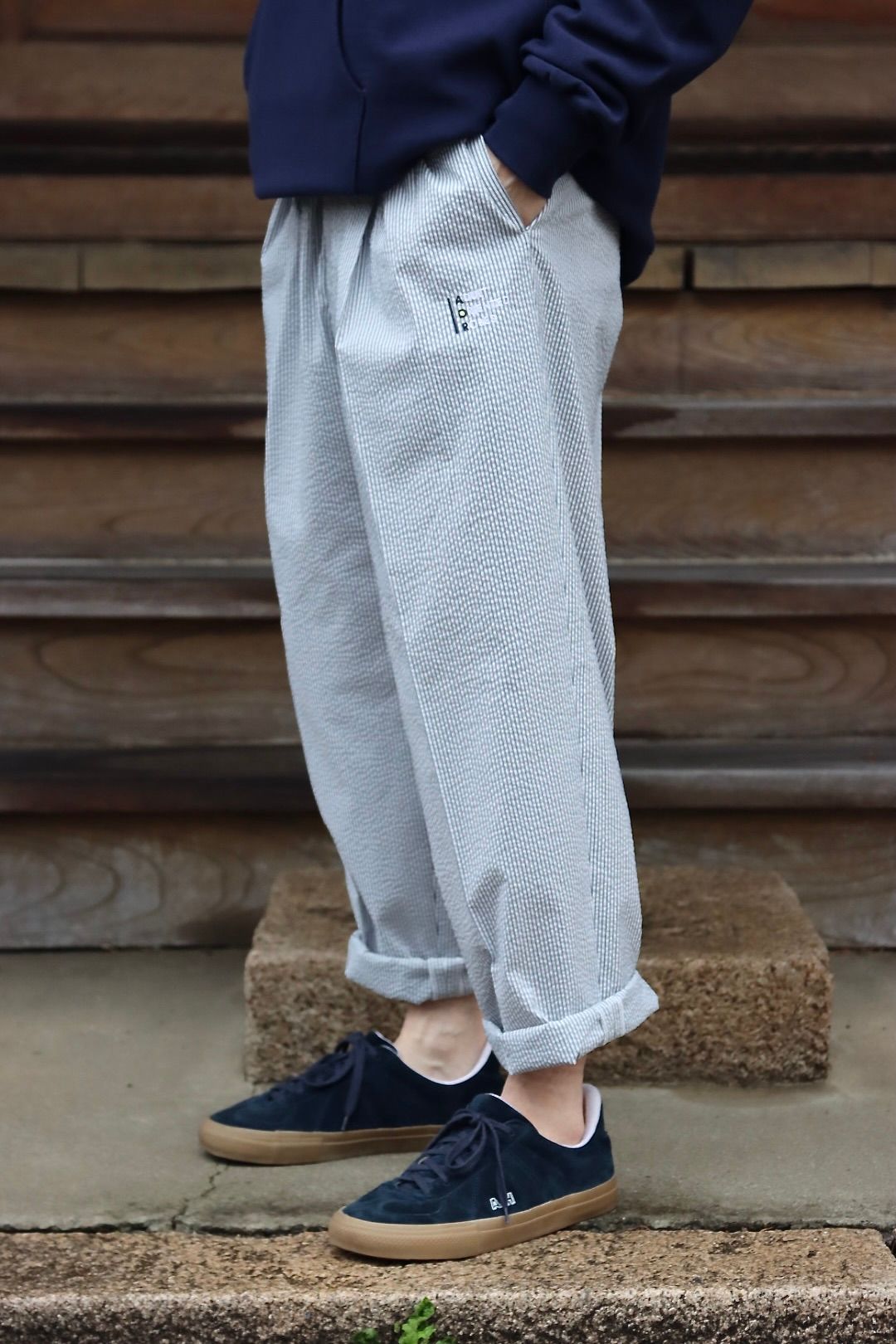 AOR 22SSシアサッカーセットアップ"NAVY"スタイル.2022.3.26.