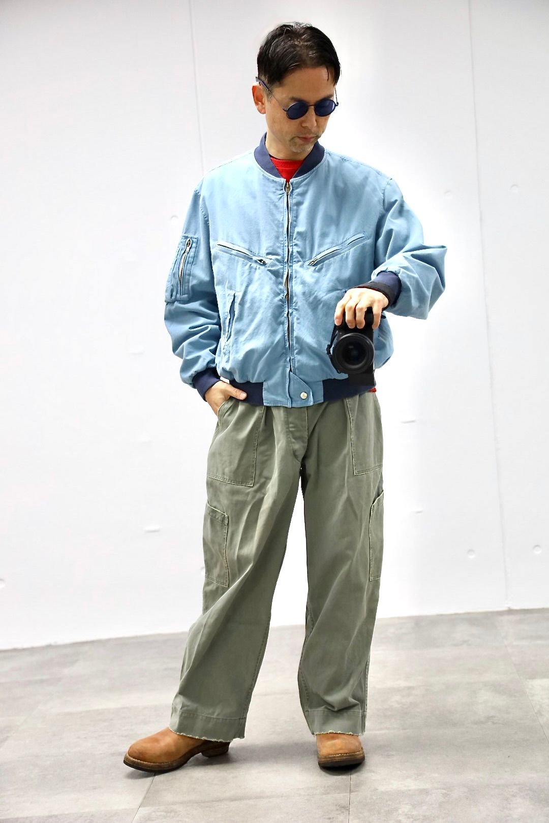 アプレッセ 2026 STYLE1 Vintage Silk Cotton Test Pilot Model Jacket(26SAP-01-25)BLUE☆12月13日(土)発売！
