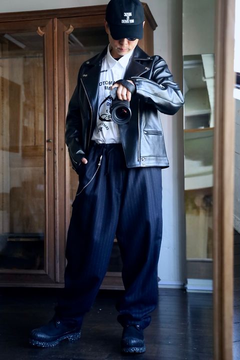 Y's for men STRIPED SERGE PAINTER PANTSスタイル