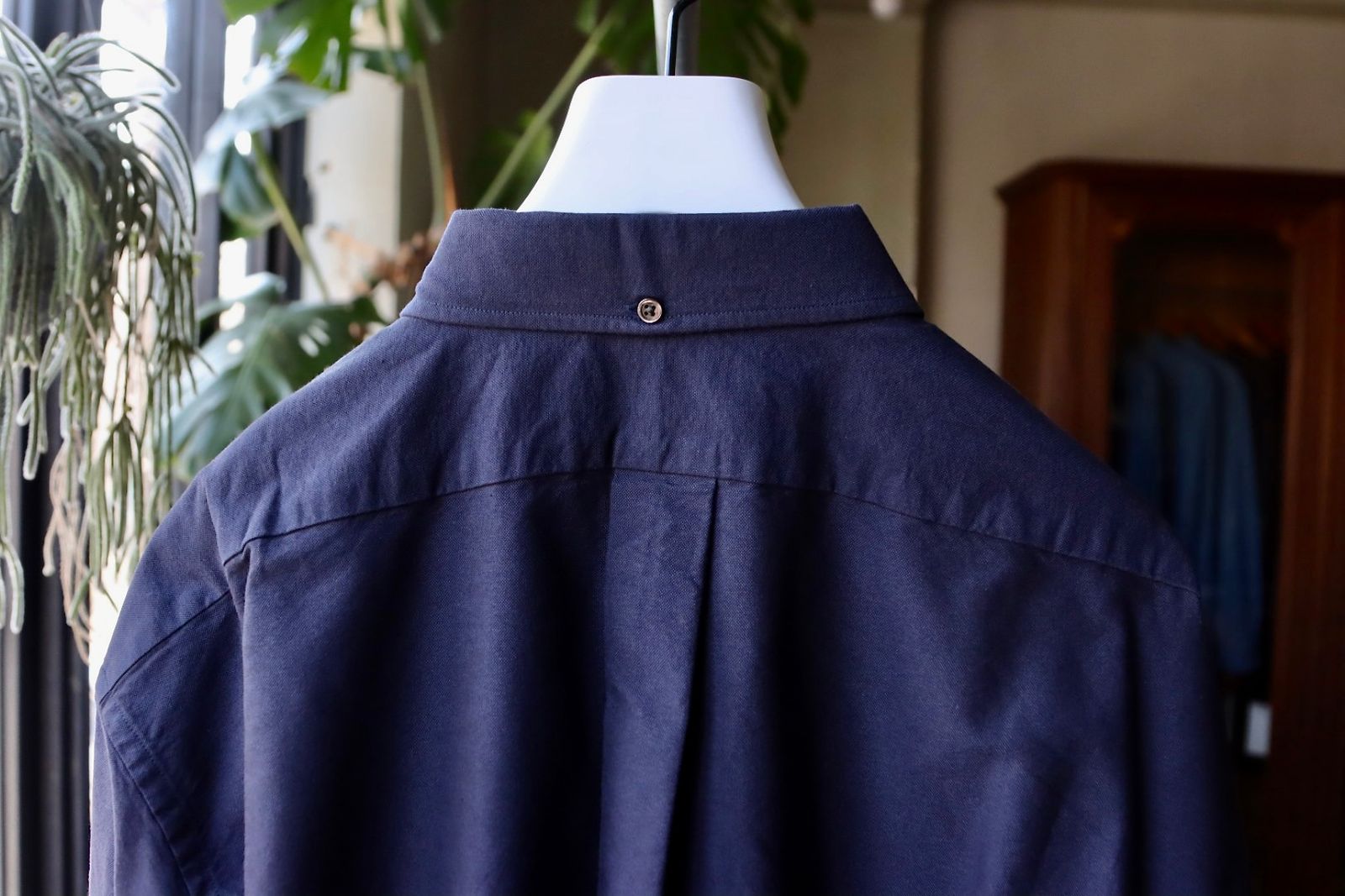 グラフペーパー24SS Oxford L/S B.D Box Shirt (GM241-50020B) NAVY