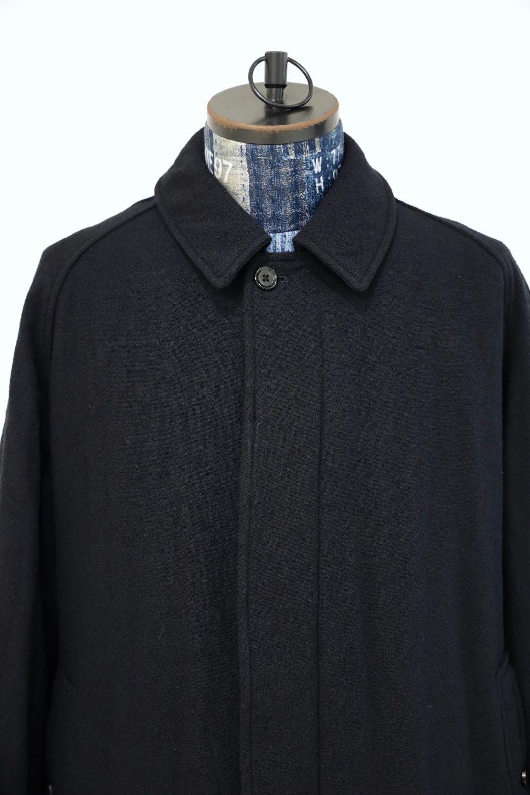 blurhms ブラームス Classic Wool Balmacaan Coat(BHS25F009)BlackNavy☆新作発売！