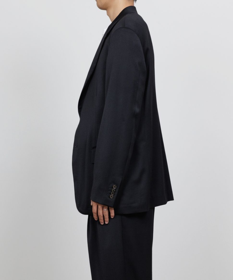 マーカウェア 26SS スーパー200sウールサテン / ギヨームジャケット(A26A13JK01C)BLACK☆新作発売！