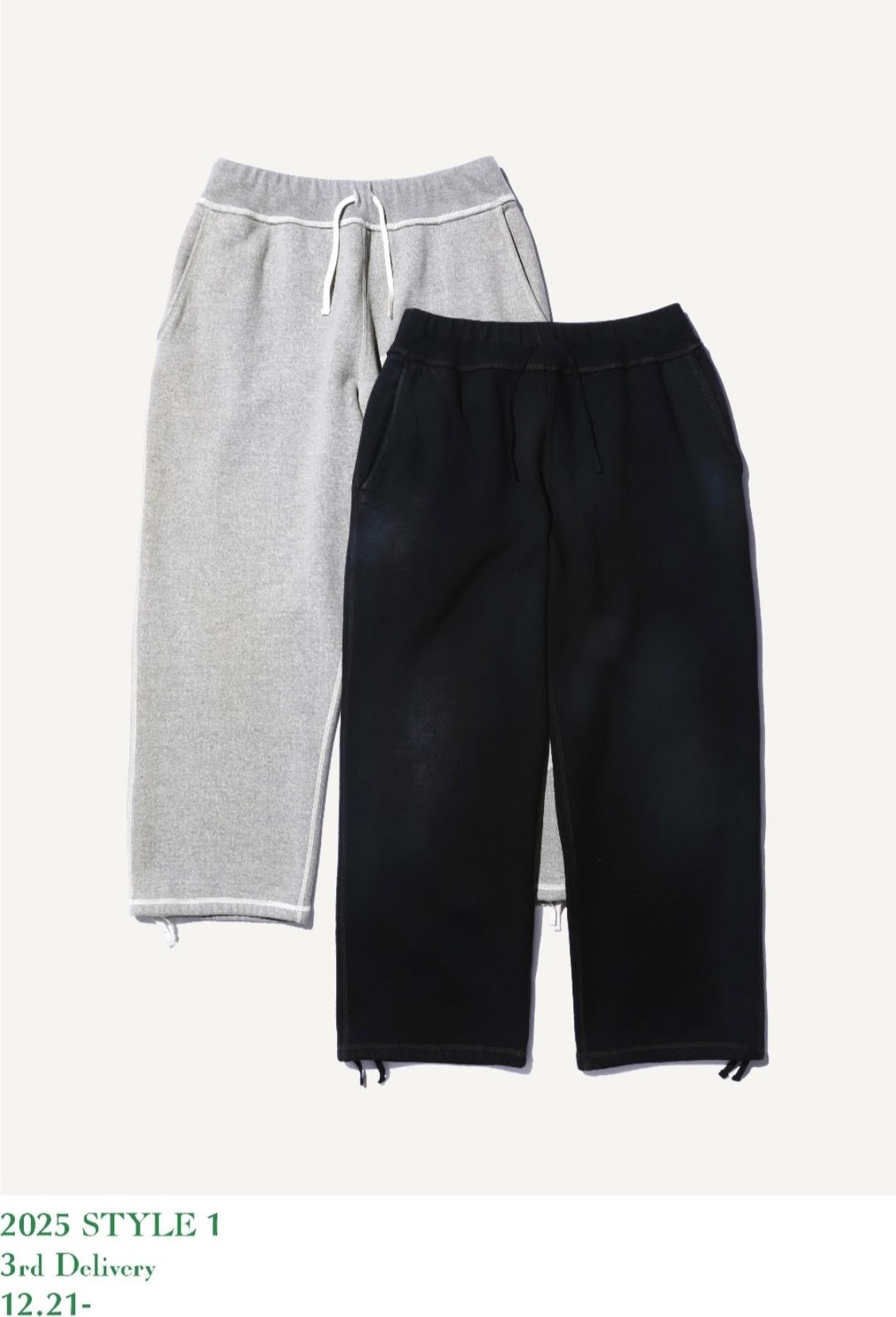A.PRESSE - アプレッセ Vintage Sweat Pants(25SAP-05-10K)BLACK